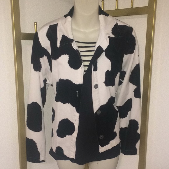 True Grit Cow Print Cropped Jacket - Picture 4 of 9